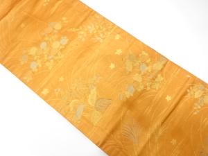 万寿菊に桐模様織り出し　名古屋帯